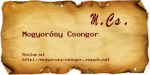 Mogyorósy Csongor névjegykártya