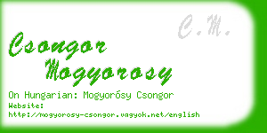 csongor mogyorosy business card