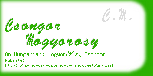 csongor mogyorosy business card